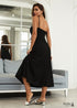 Casual boho long black dress